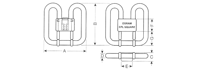  OSRAM  CFL Square    ()