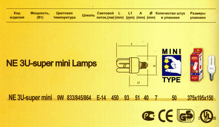     NAKAI NE 3U-super mini Lamps